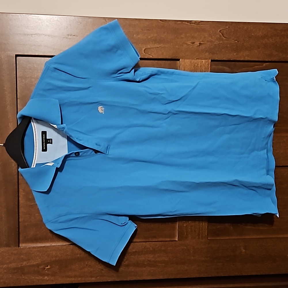 Banana Republic polo, bright blue, medium